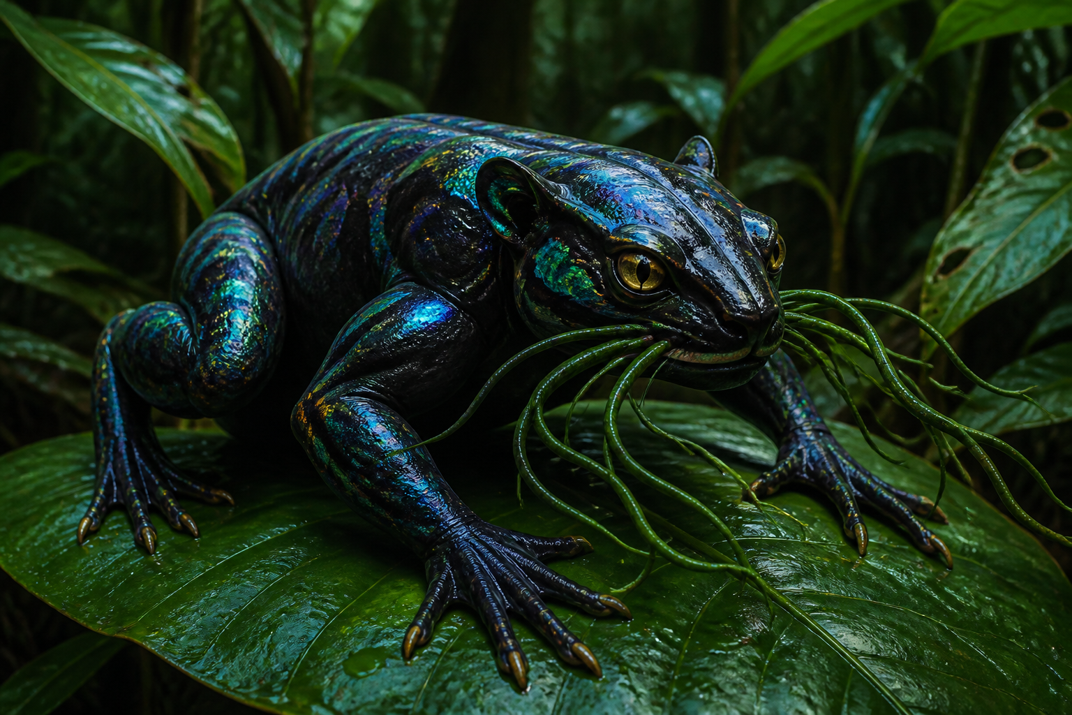 Jungle panther-frog