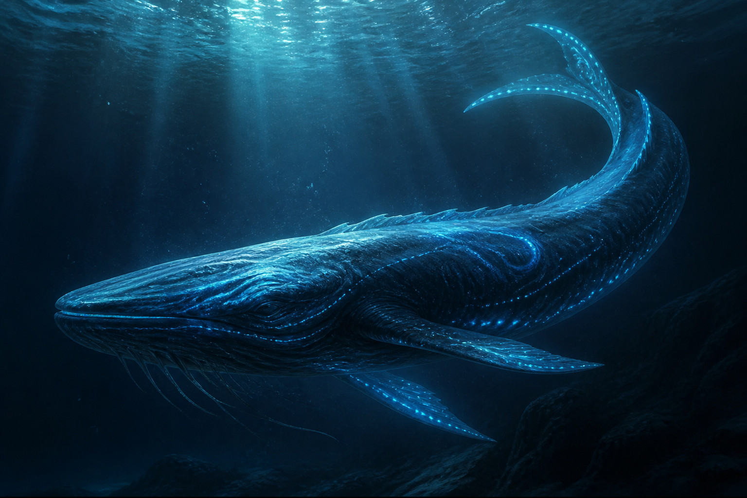 Bioluminescent sea leviathan