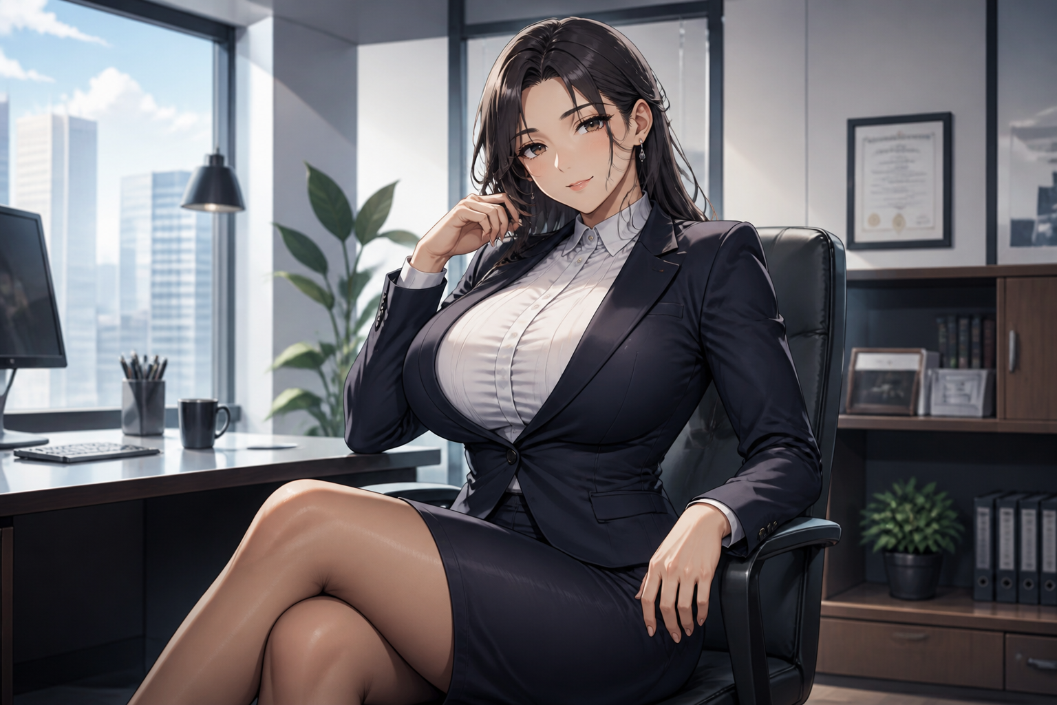 Modern office character portrait