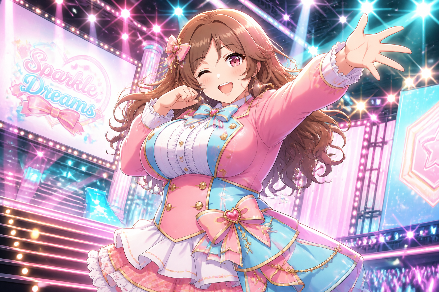 Pastel stage performance art