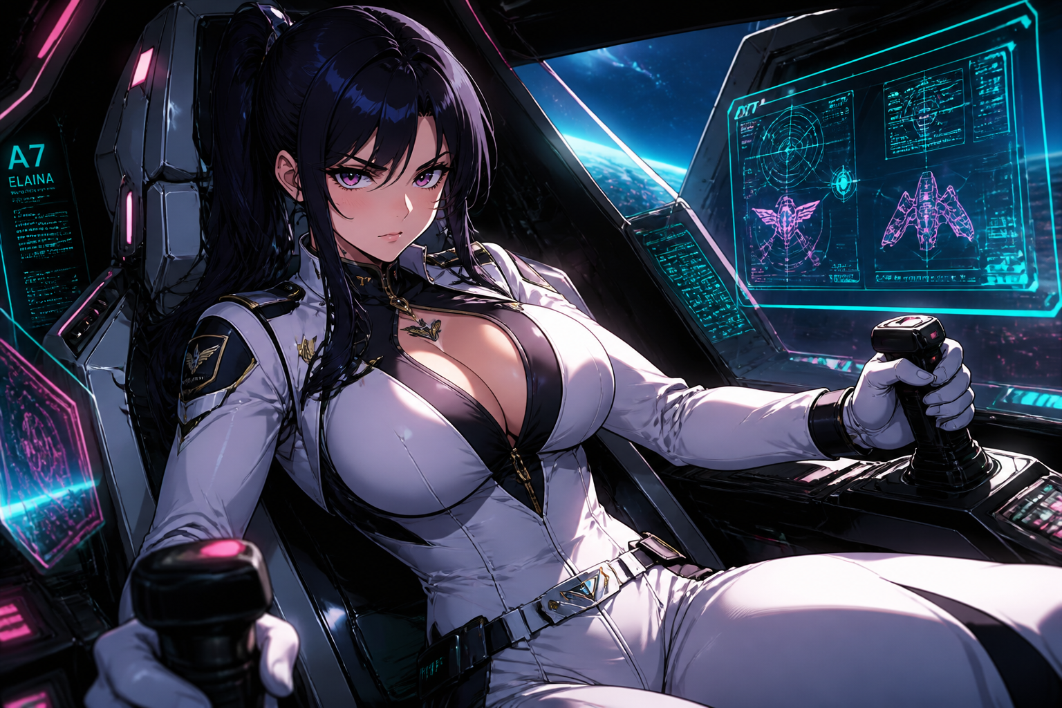 Futuristic pilot concept art