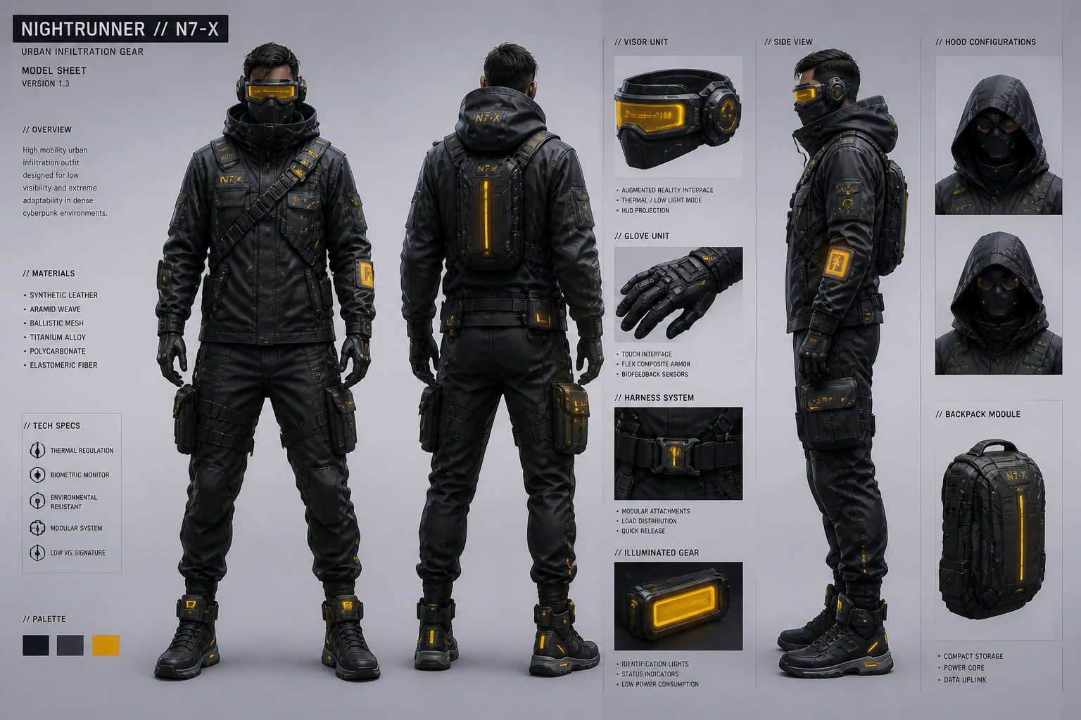 Design outfits and gear fast