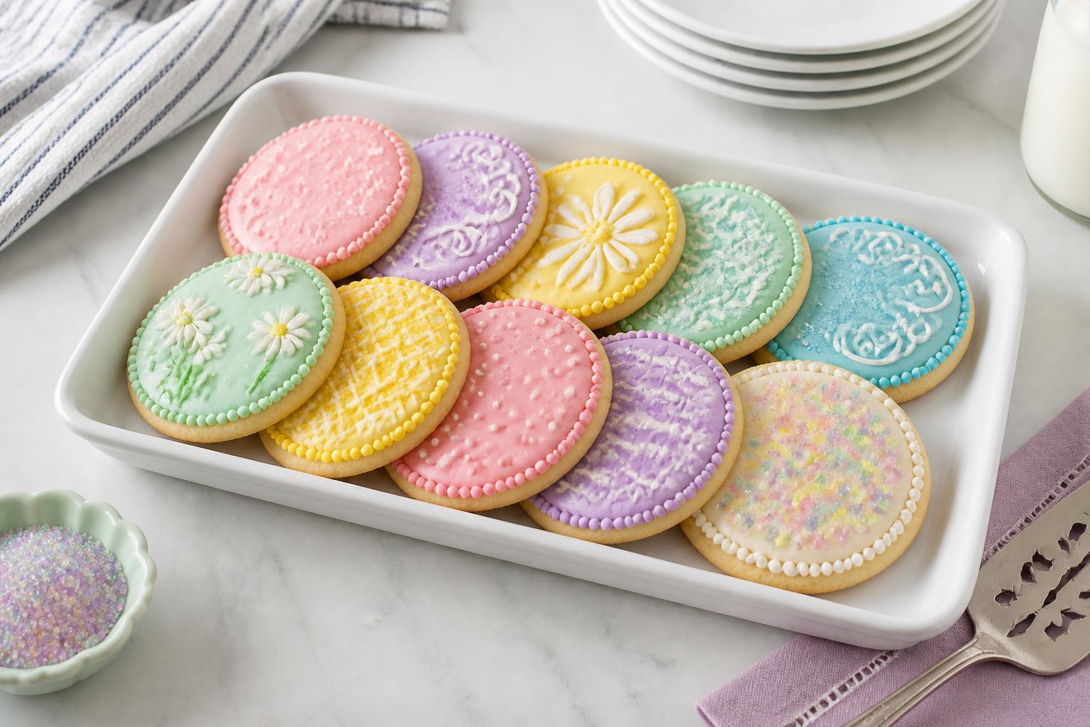 Iced party cookies (after)