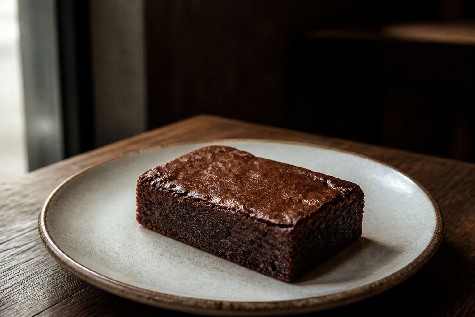 3D styled brownie dessert (before)