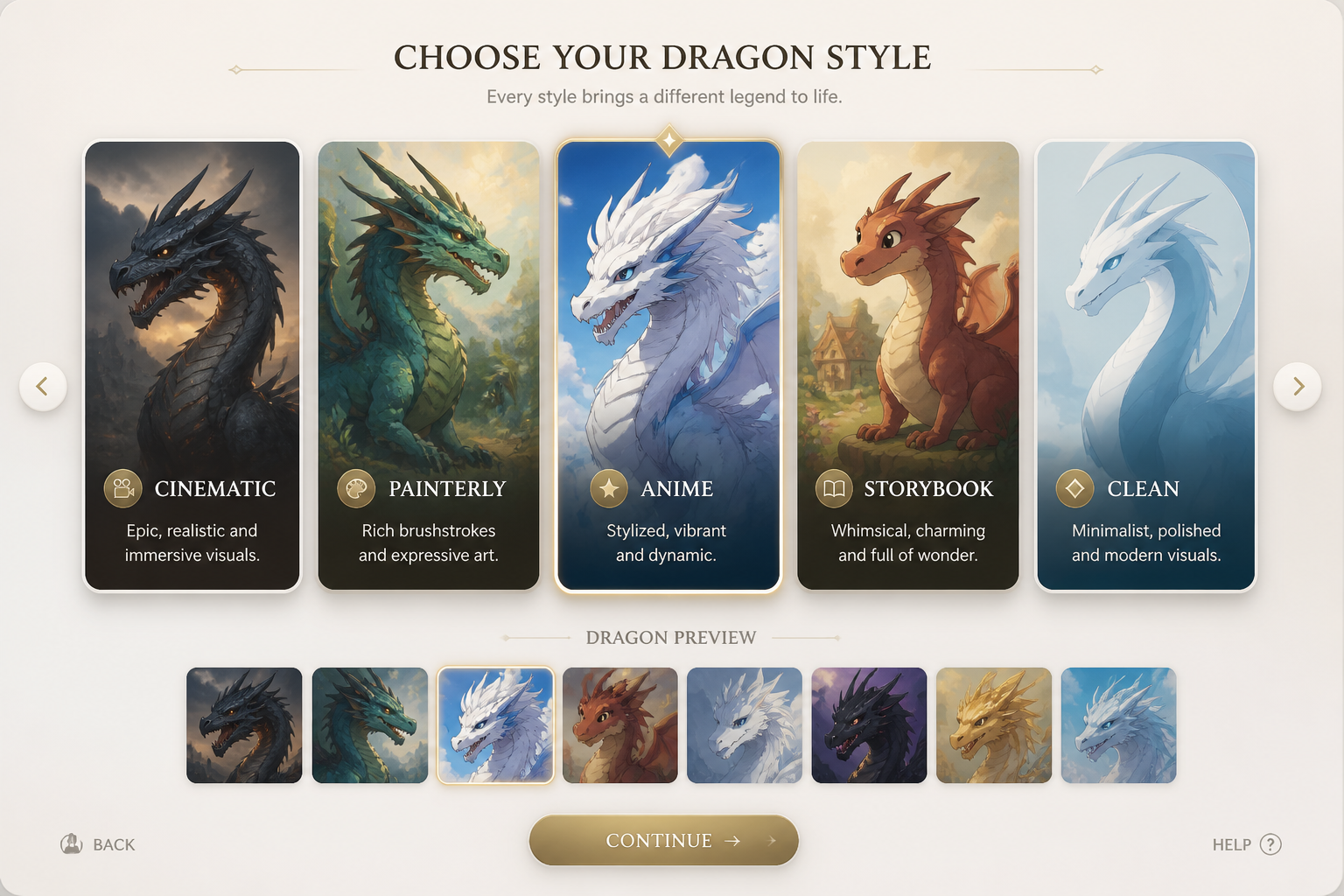 Pick a Dragon Style