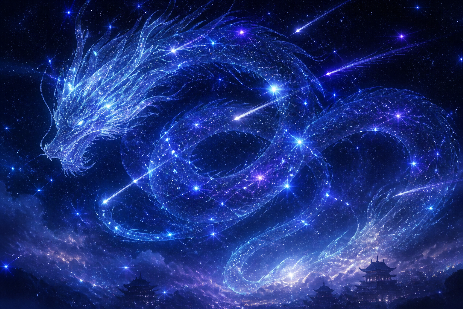 Celestial dragon of starlight