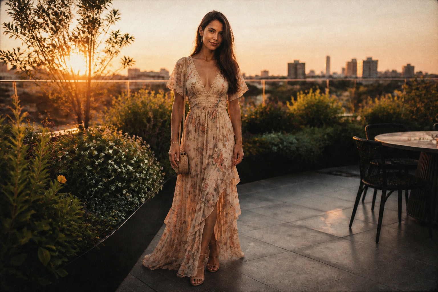 Boho dress, vintage editorial (after)