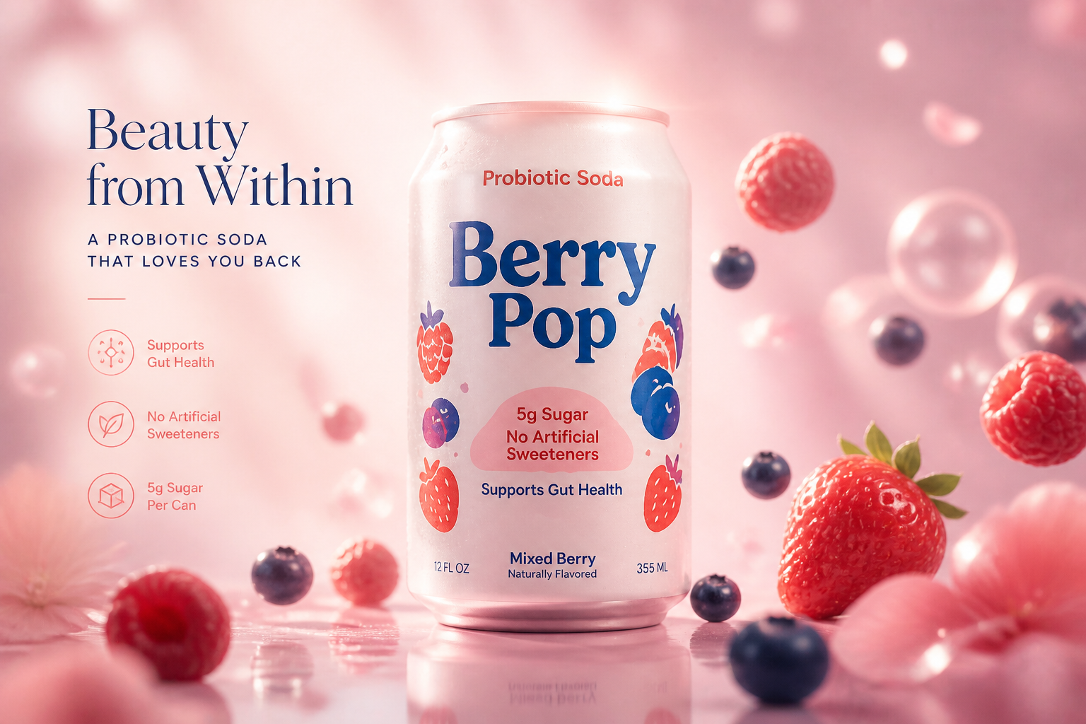 Beauty editorial beverage ad (after)