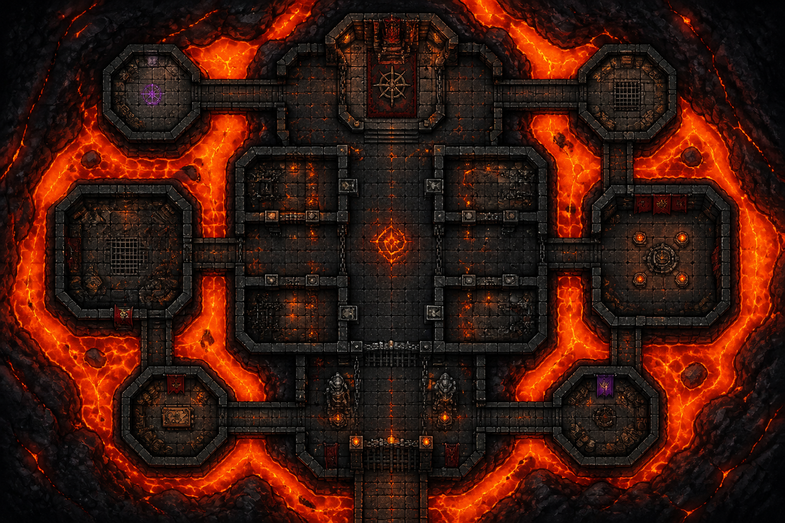 Volcanic fortress interior