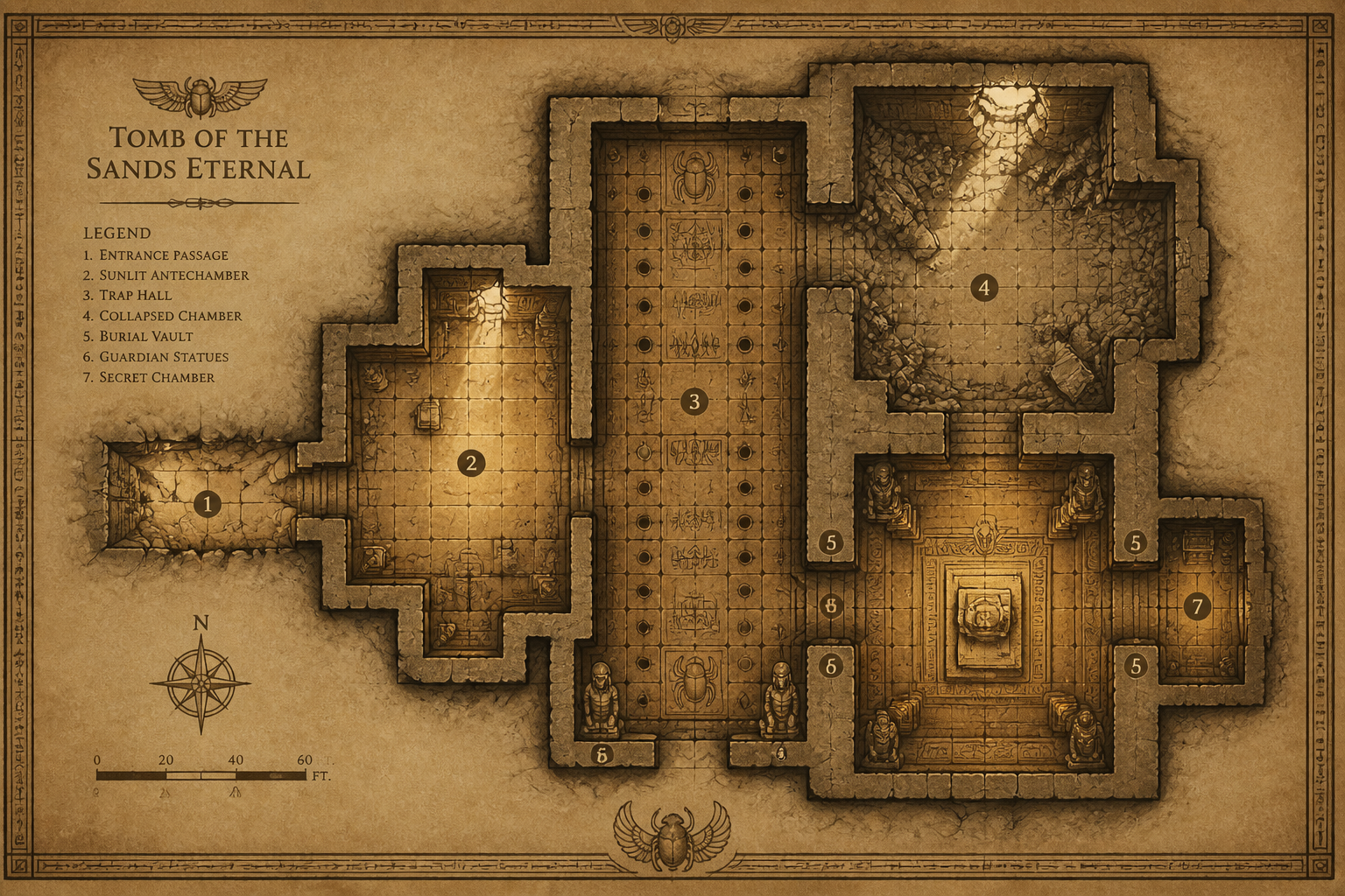 Desert tomb map