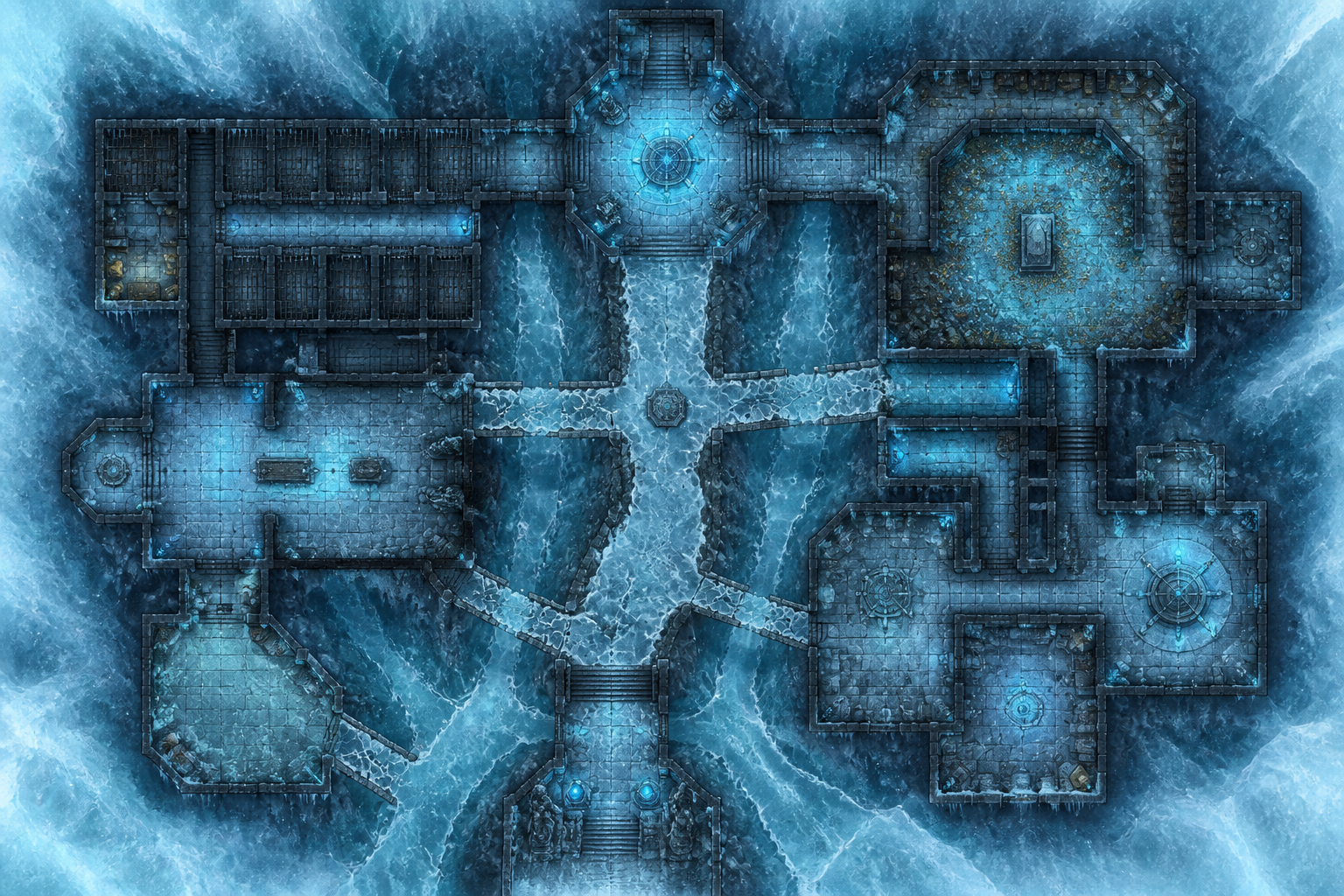 Frozen glacier dungeon