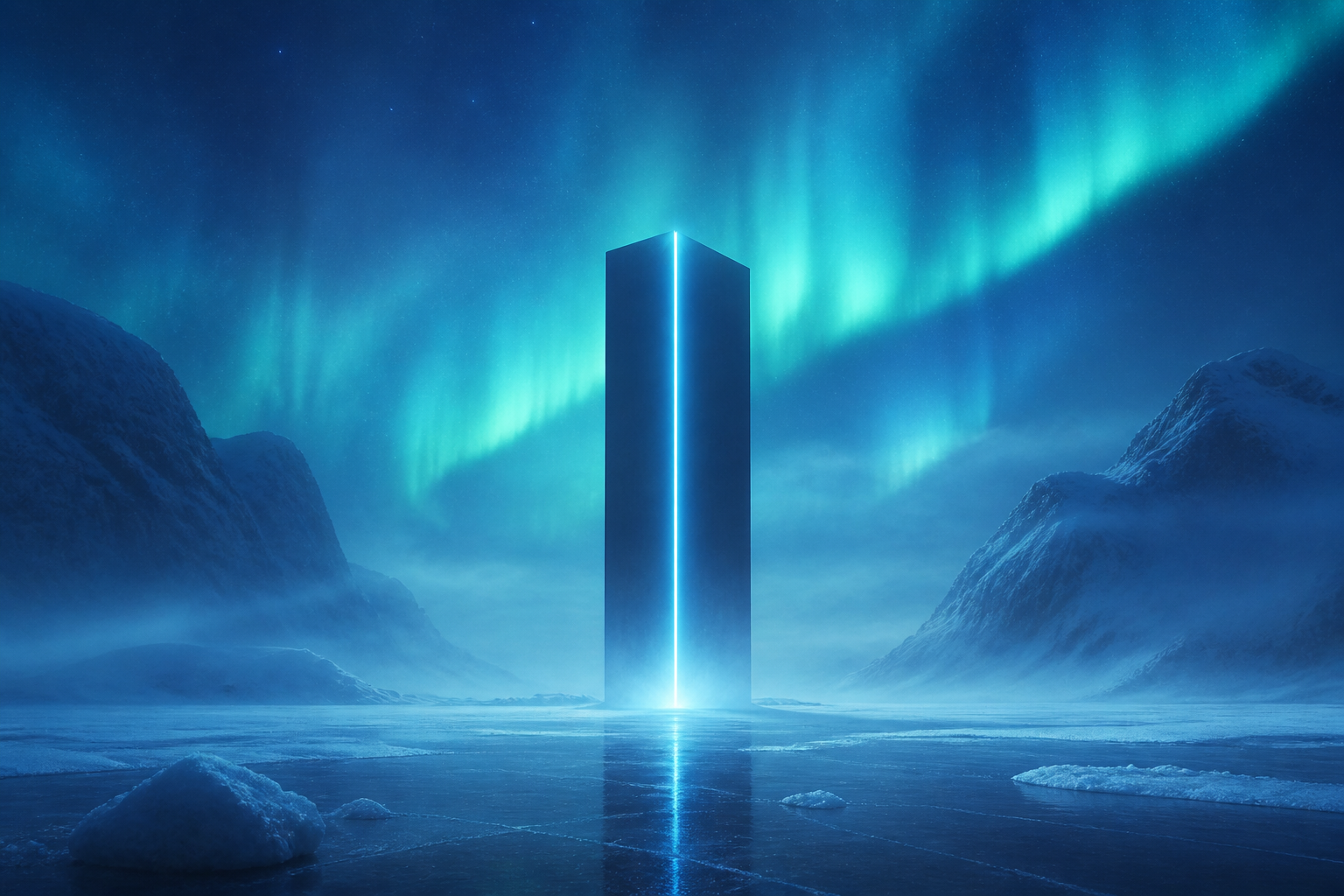 Icy monolith cover art