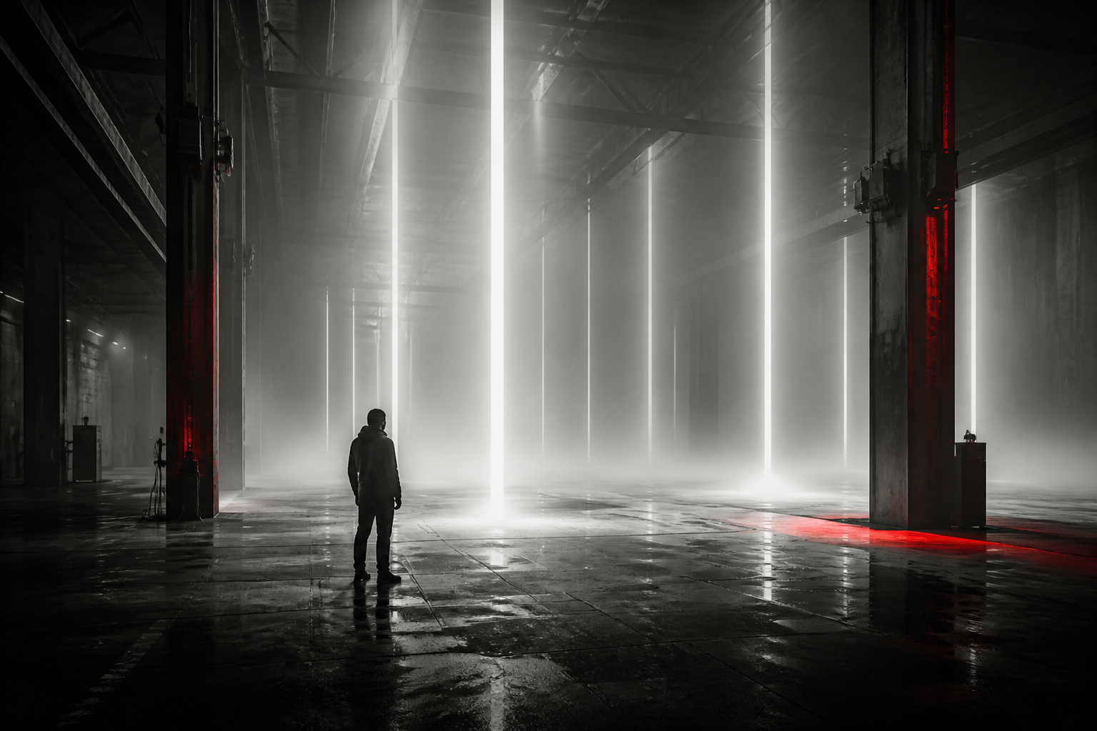 Industrial techno light columns