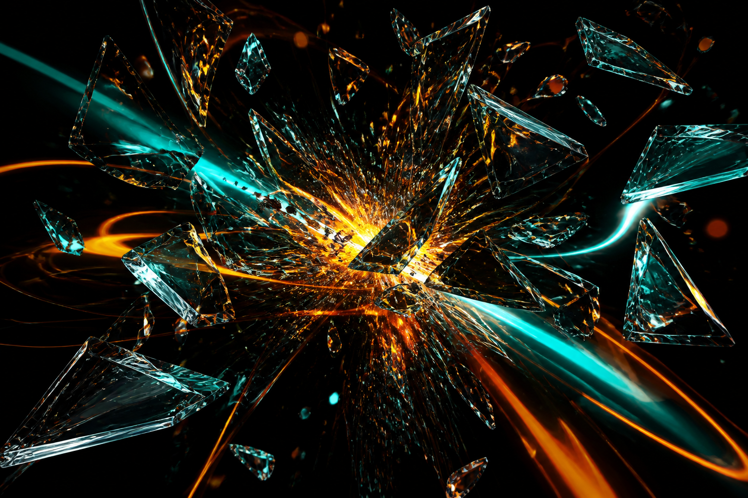 Shattered glass bass visual