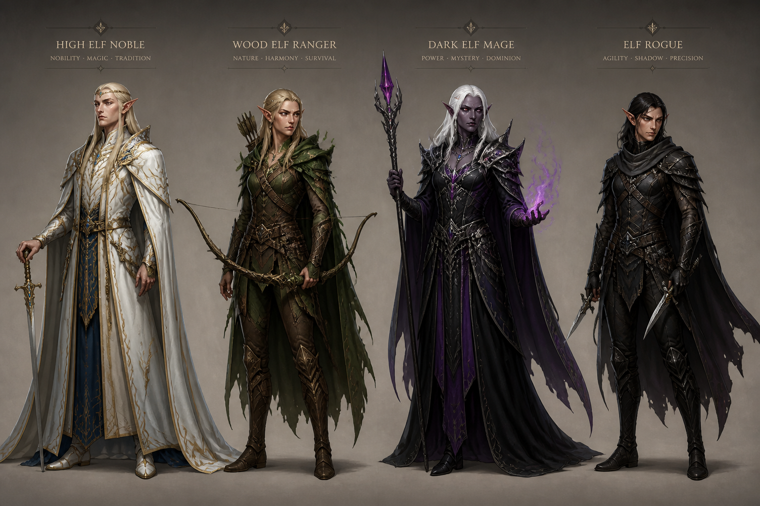 Make Distinct Elf Archetypes