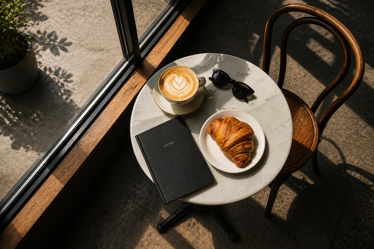 Expanded cafe tabletop (after)