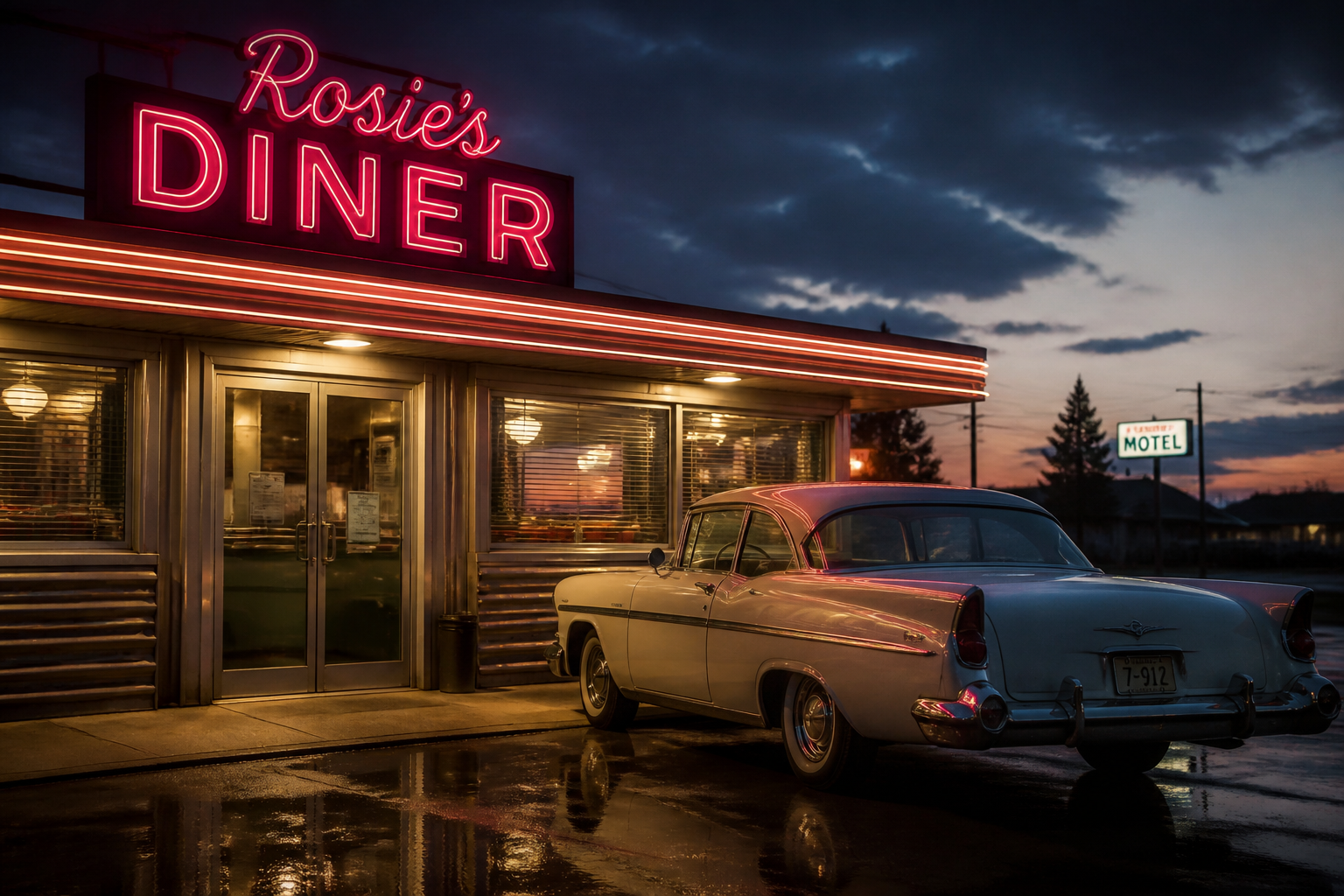 Comic-style wider diner (before)