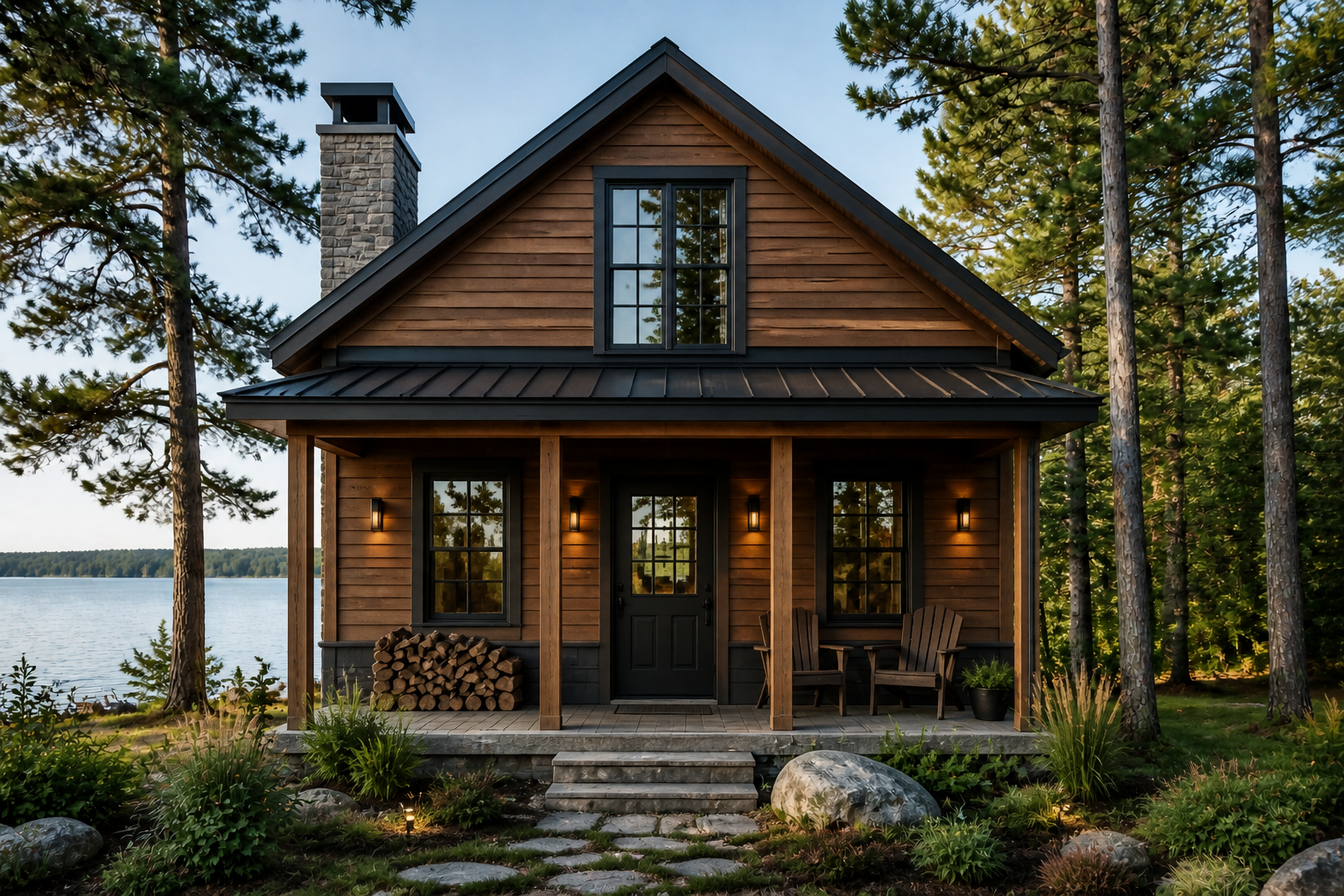 Mountain modern cabin (after)
