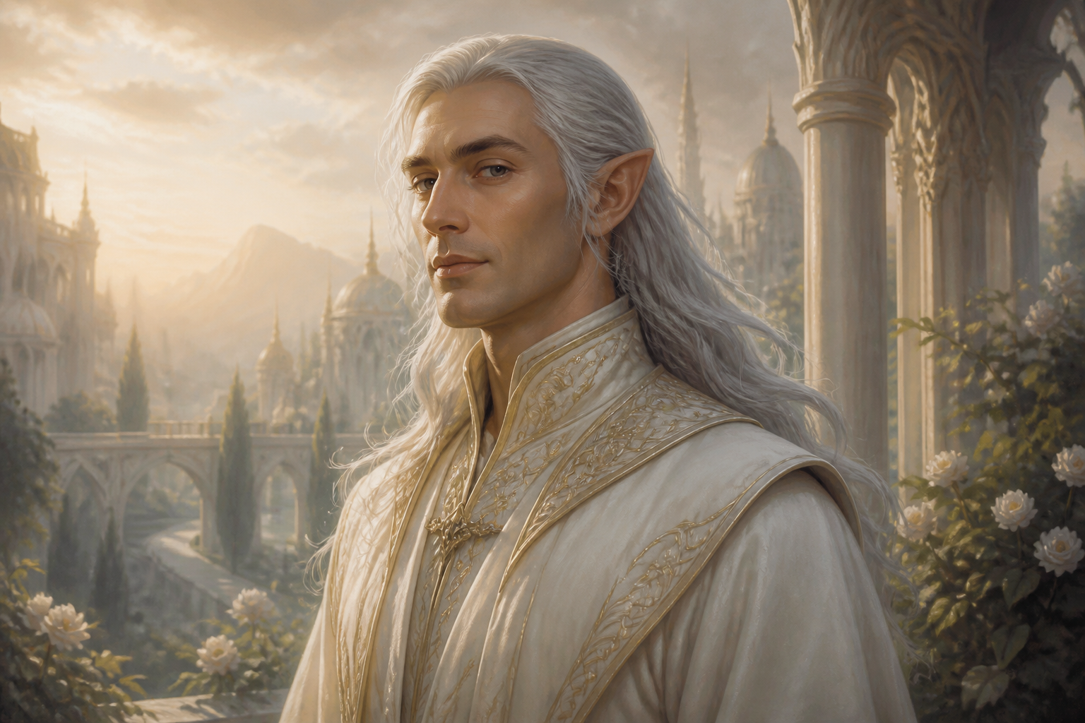 Elf diplomat at dawn