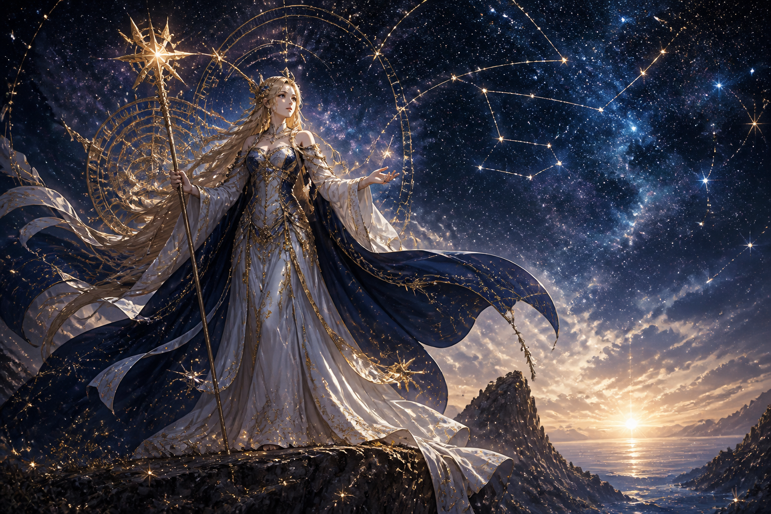 Celestial stargazer heroine