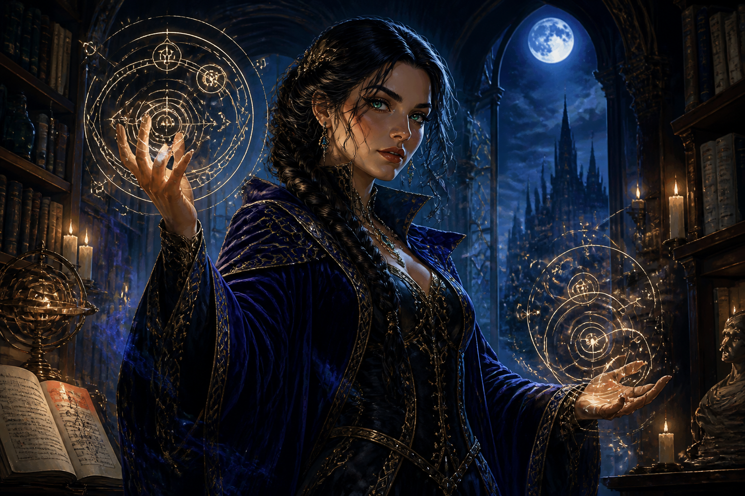 Moonlit arcane mage