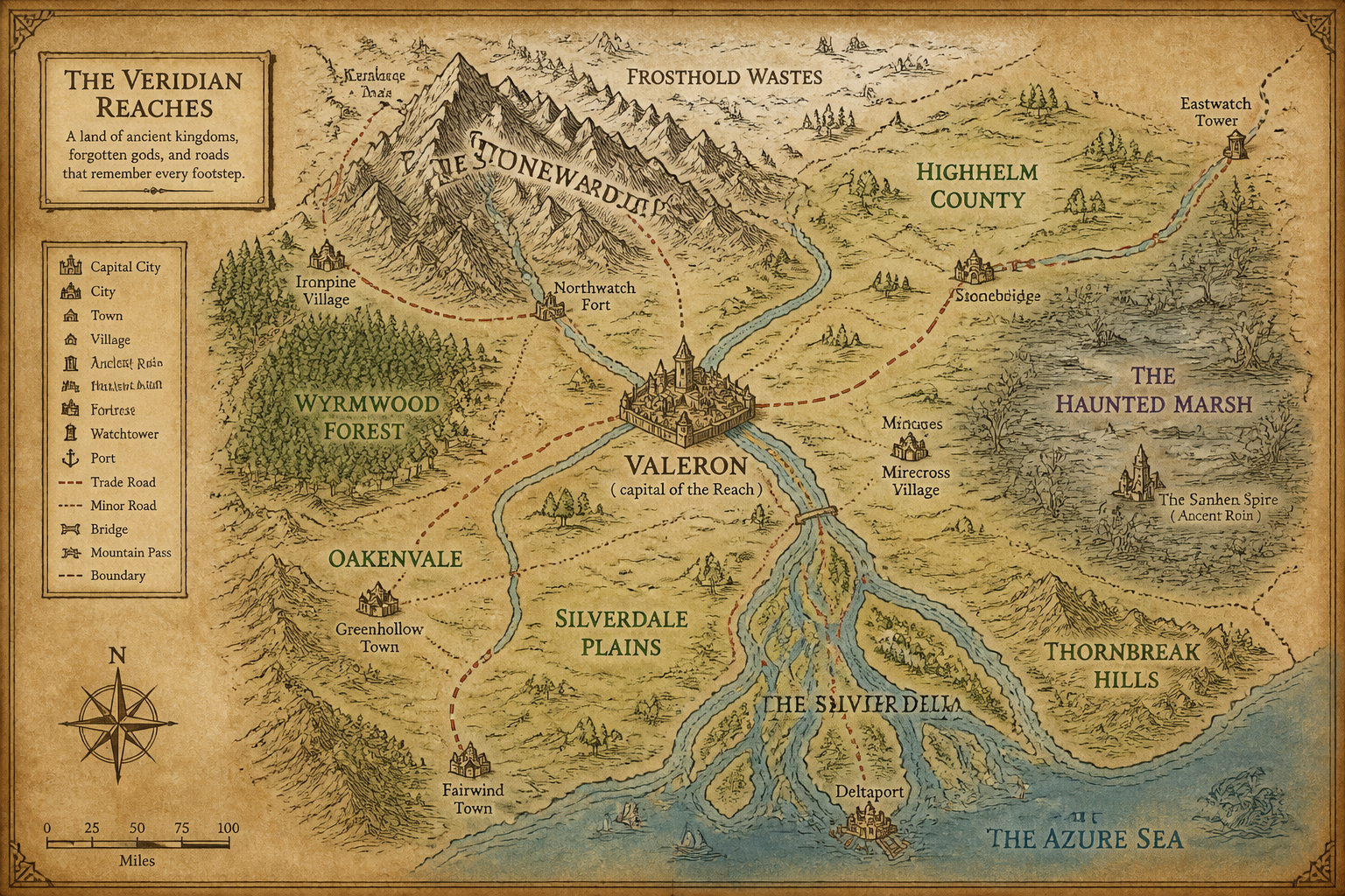 Clear Landmarks and Regions