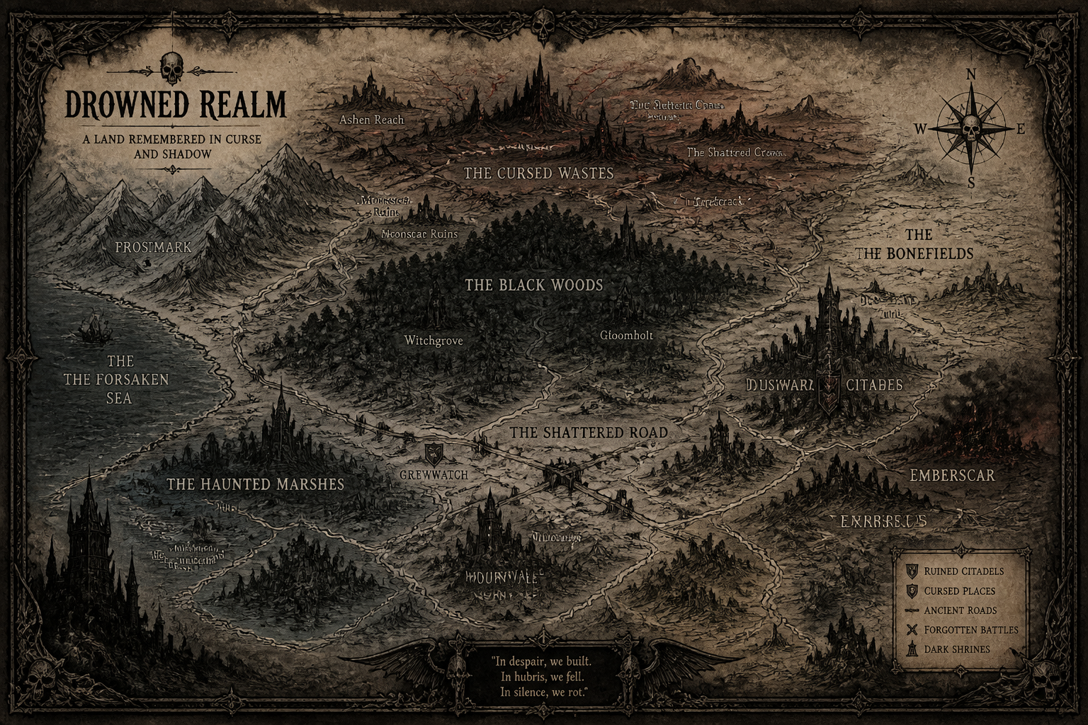 Dark fantasy cursed realm