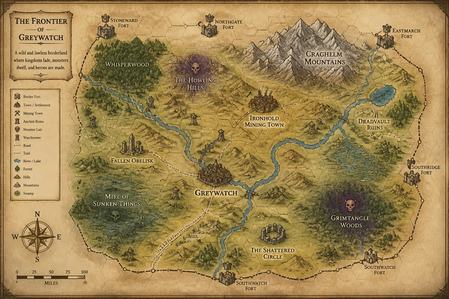 Adventure frontier region