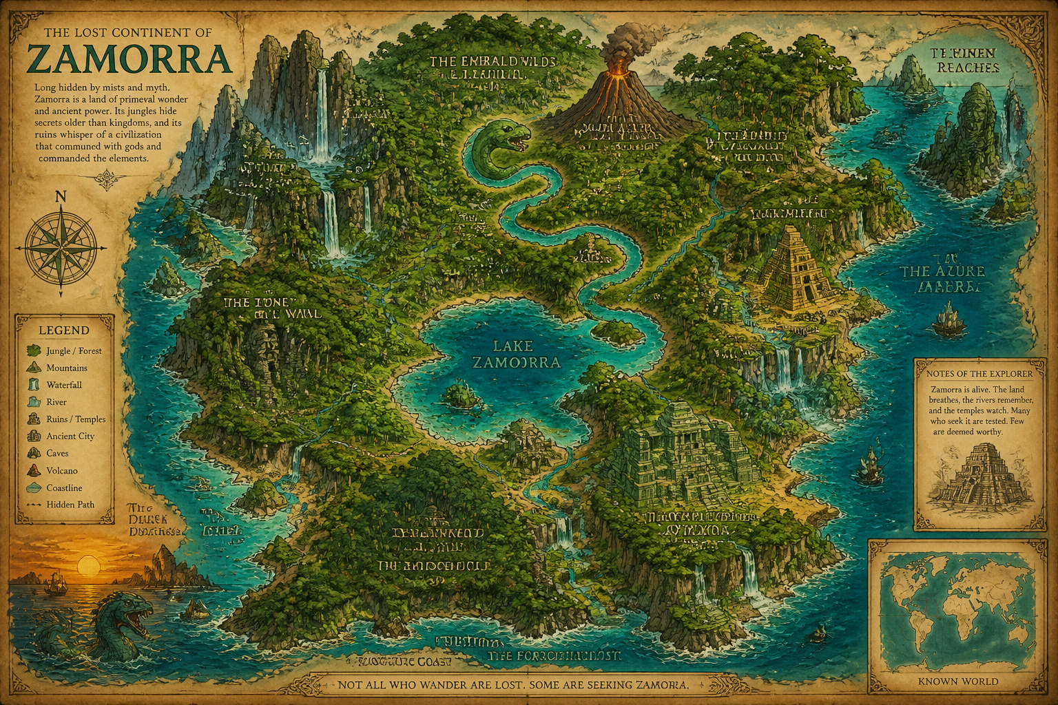 Lost continent map