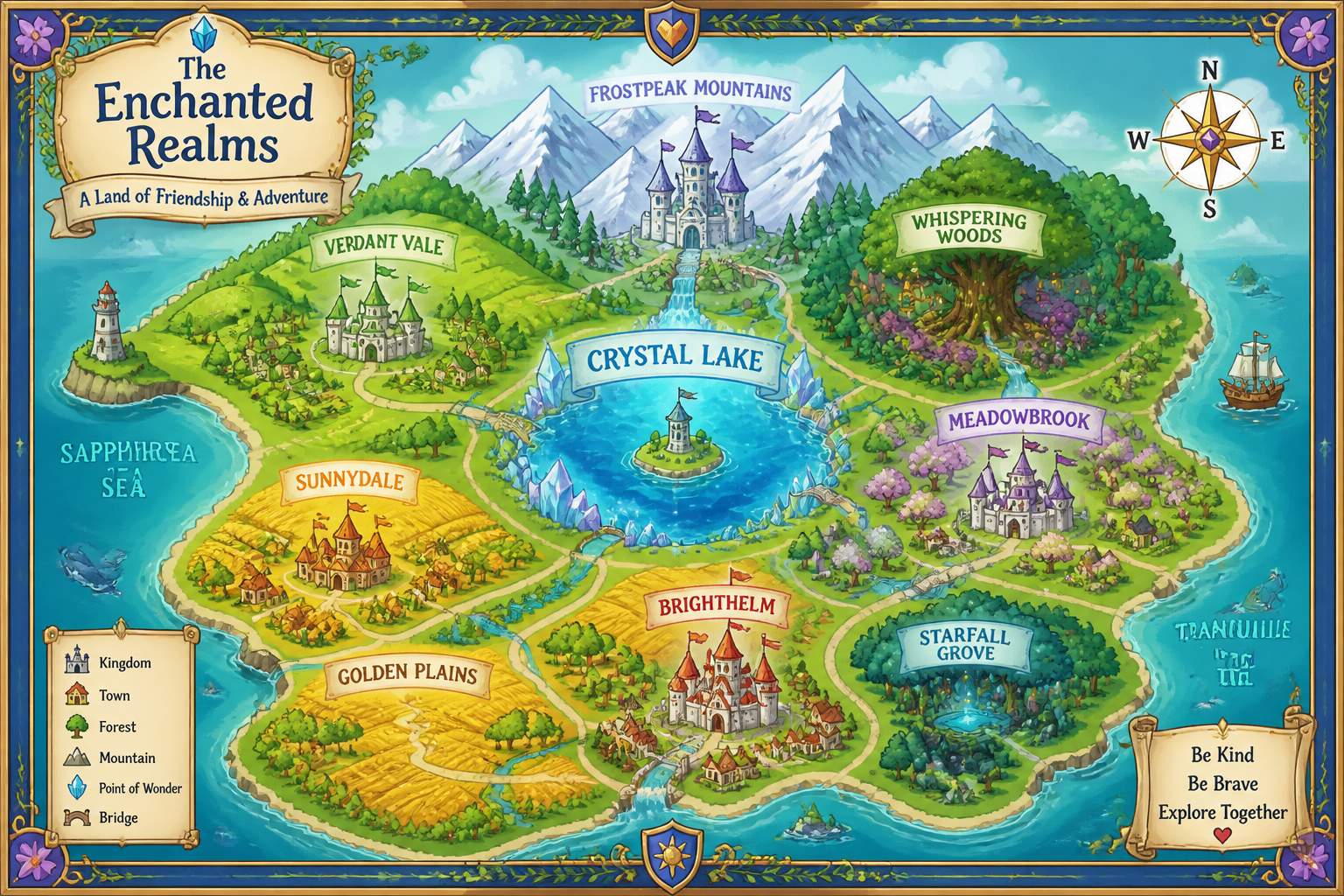 Whimsical storybook kingdom