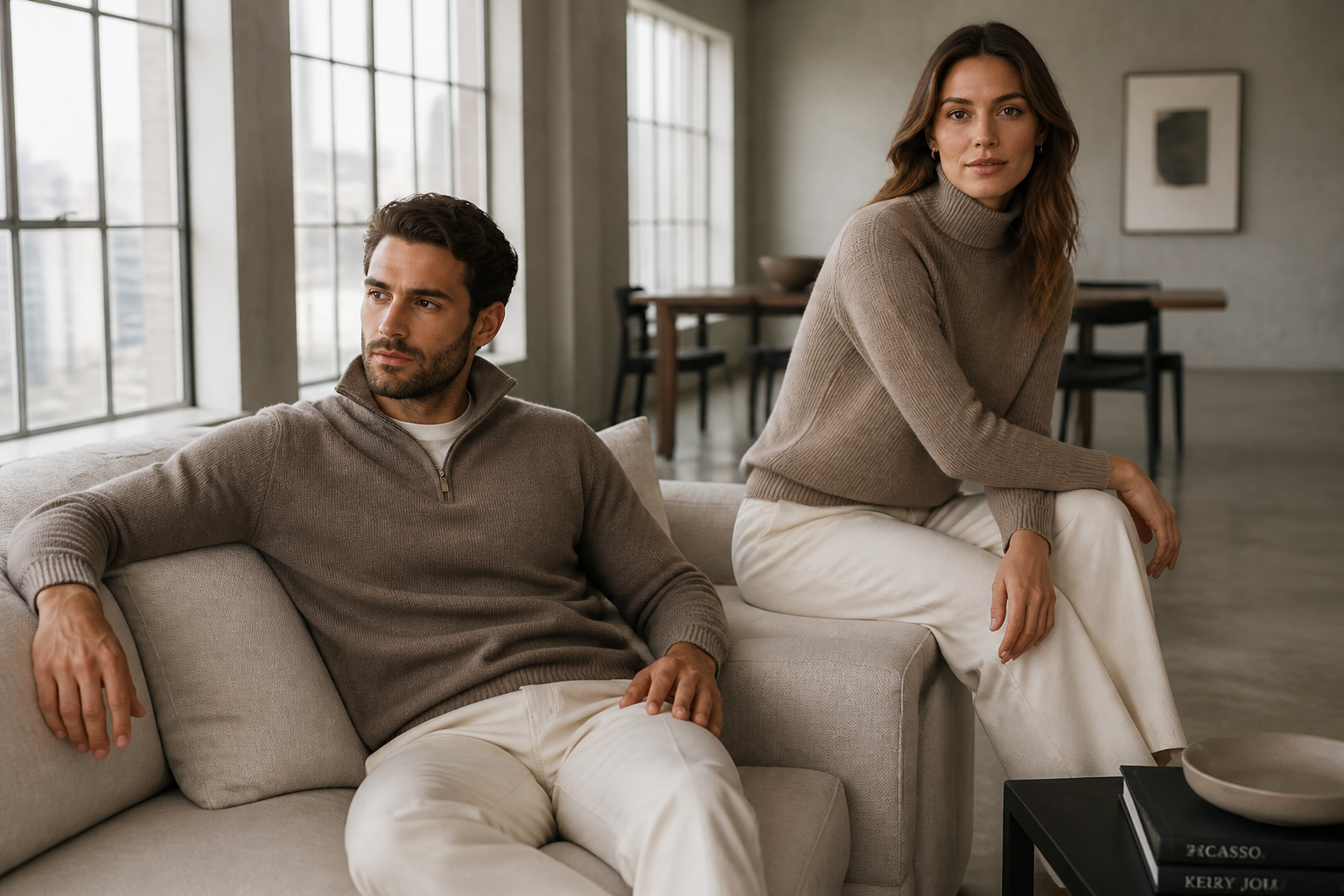 Knitwear lifestyle ad (before)