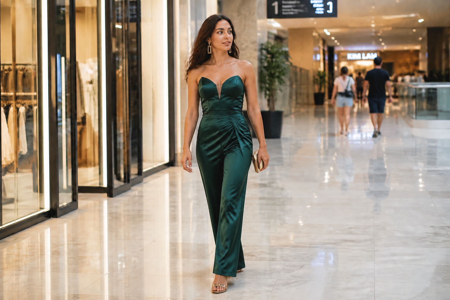 Luxury evening look (after)
