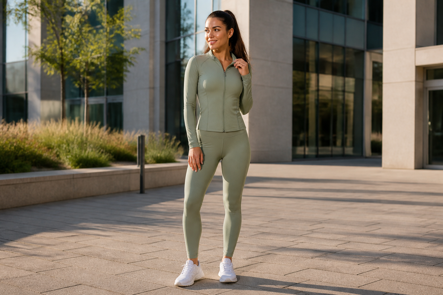 Activewear flatlay (before)