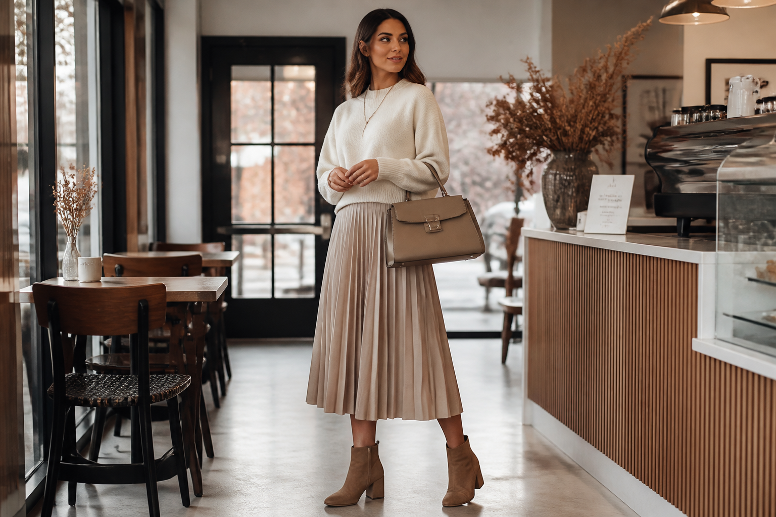 Autumn outfit flatlay (before)