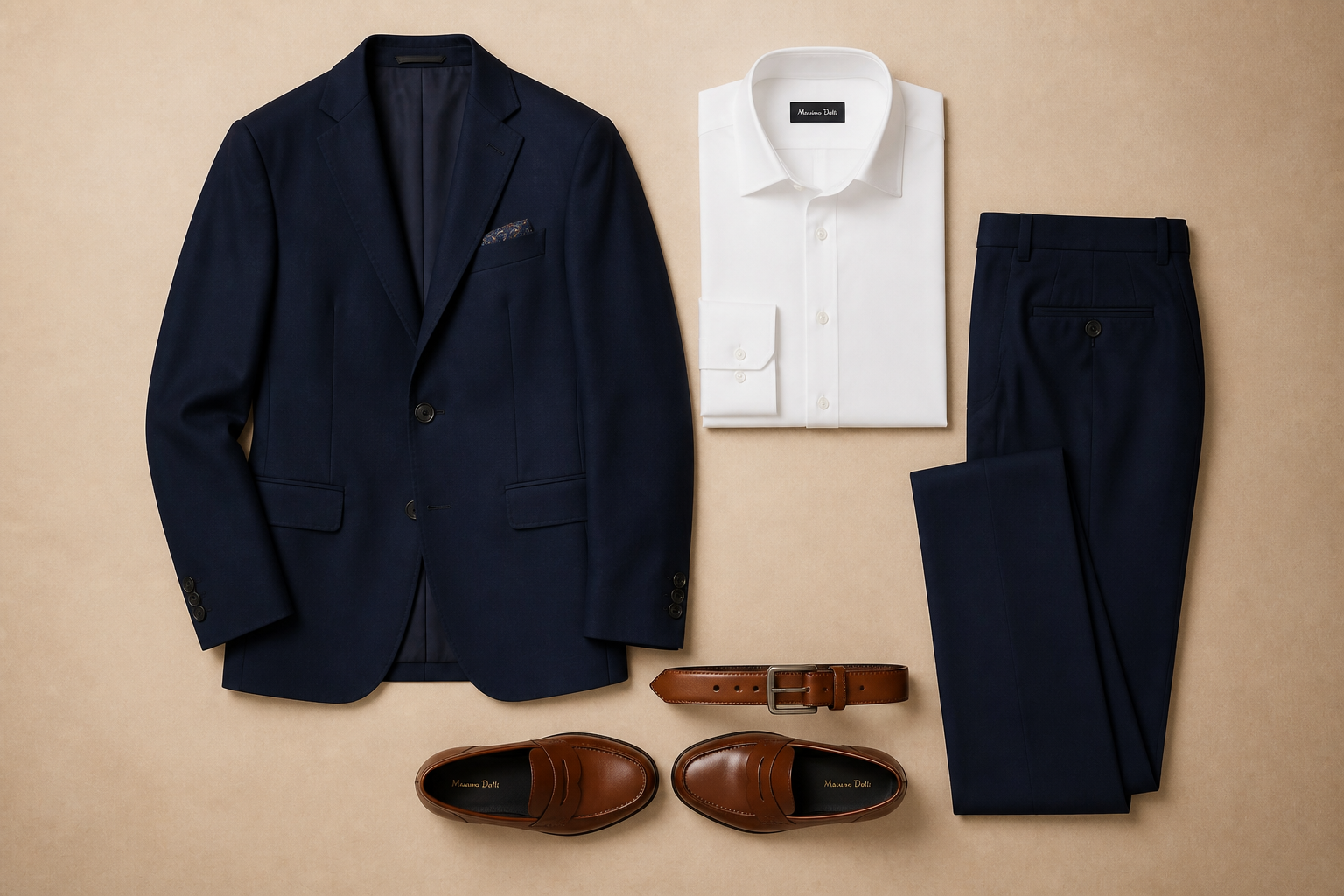 Smart casual flatlay (after)
