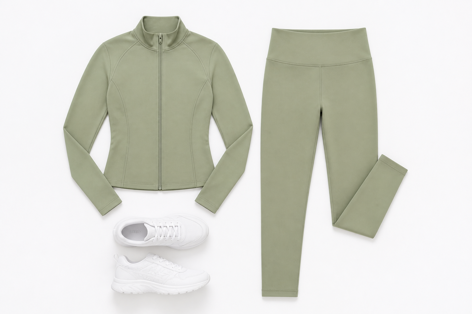 Activewear flatlay (after)