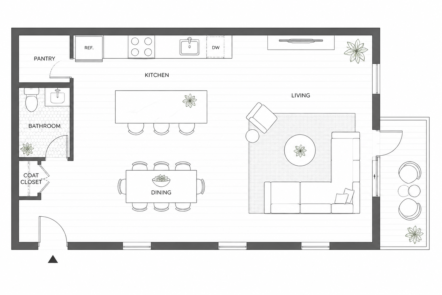 Preview different interior styles (before)