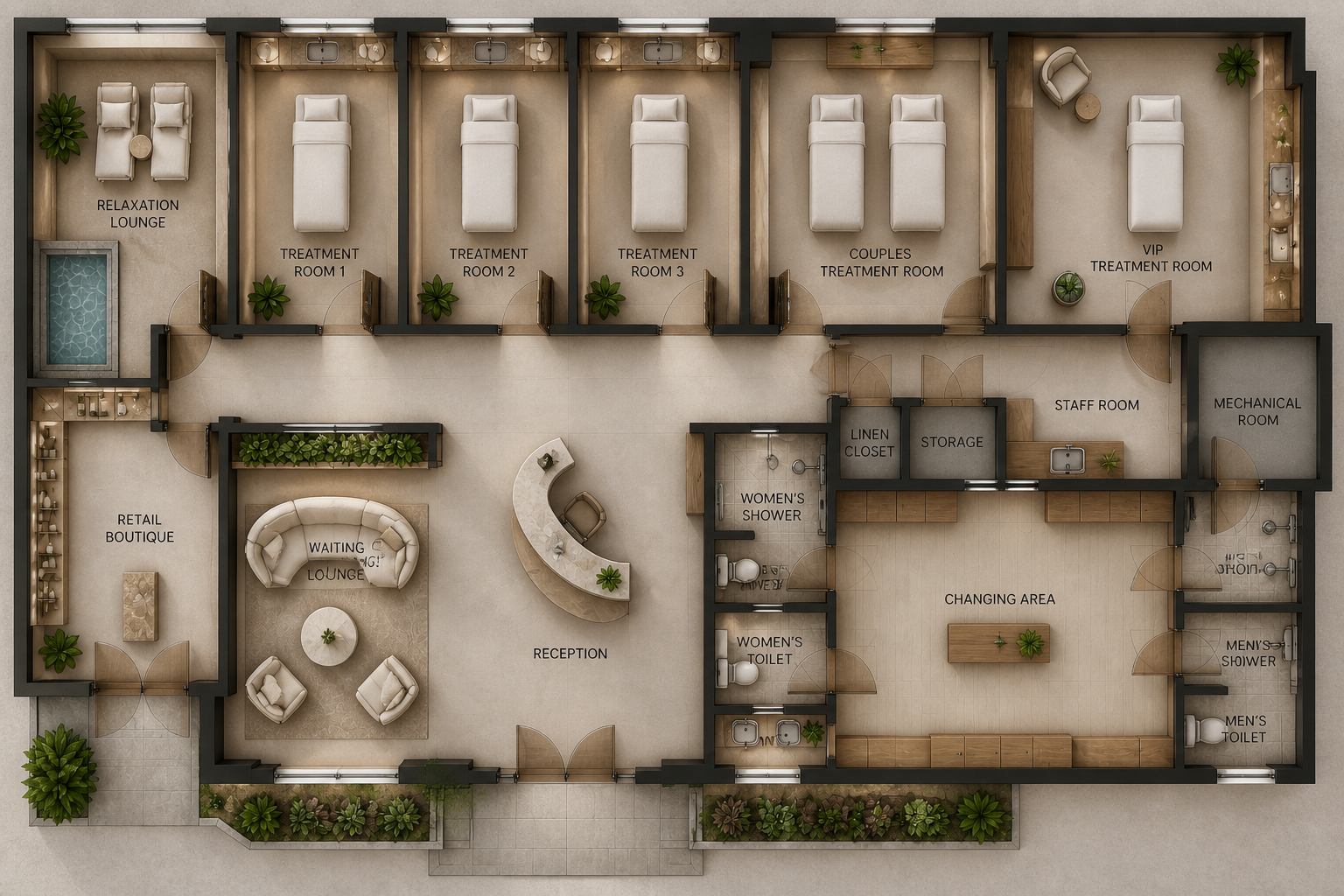 Spa suite plan visualization (after)