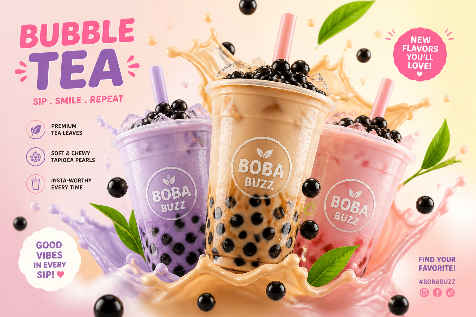 Bubble tea campaign visual
