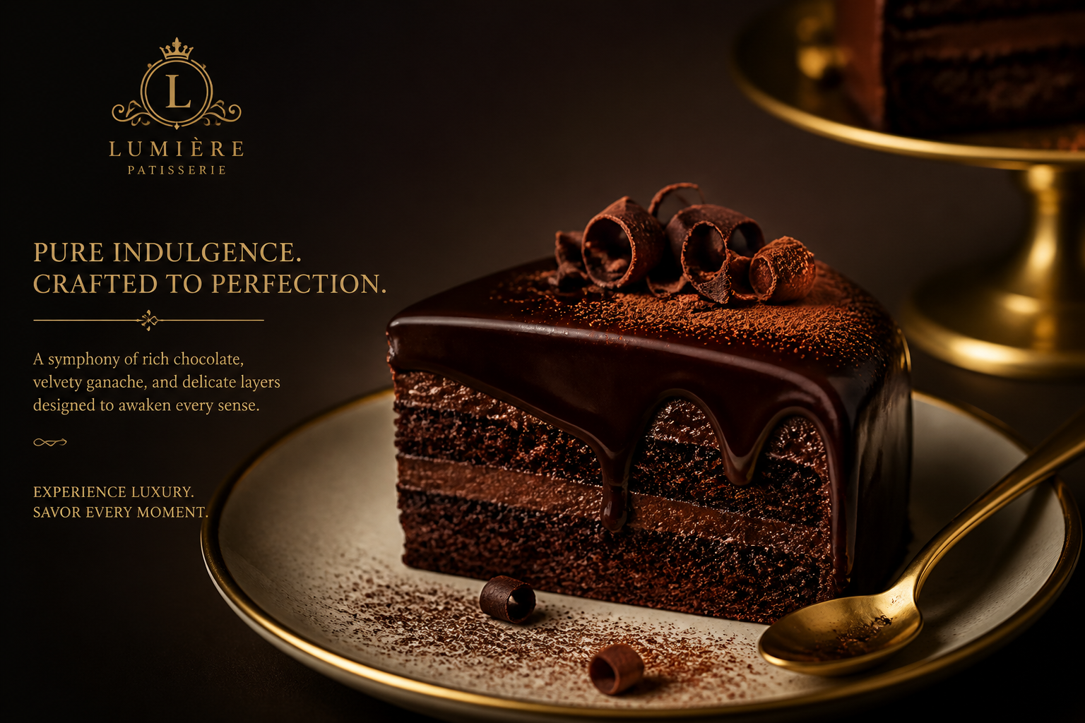Luxury dessert ad