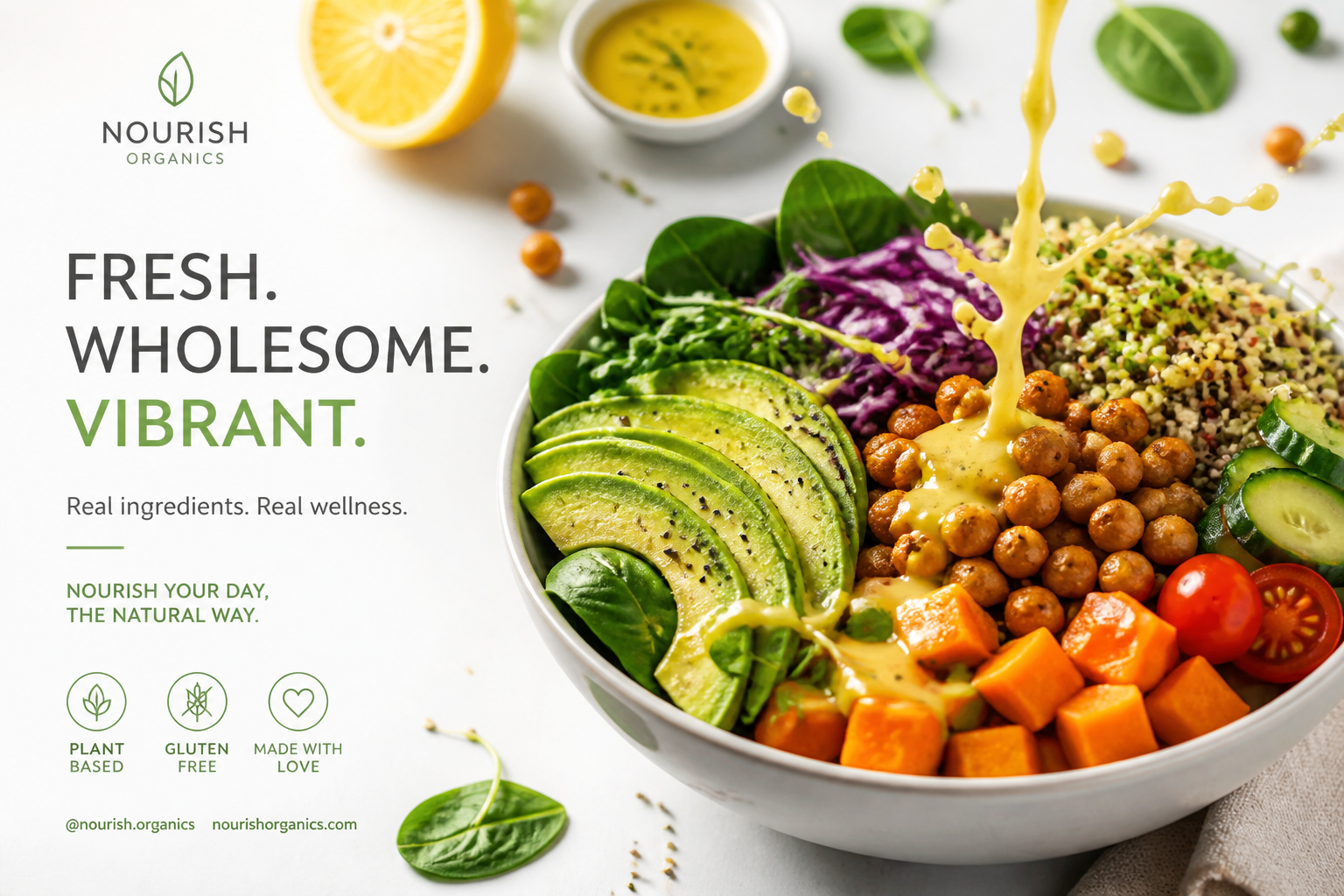 Healthy salad brand creative