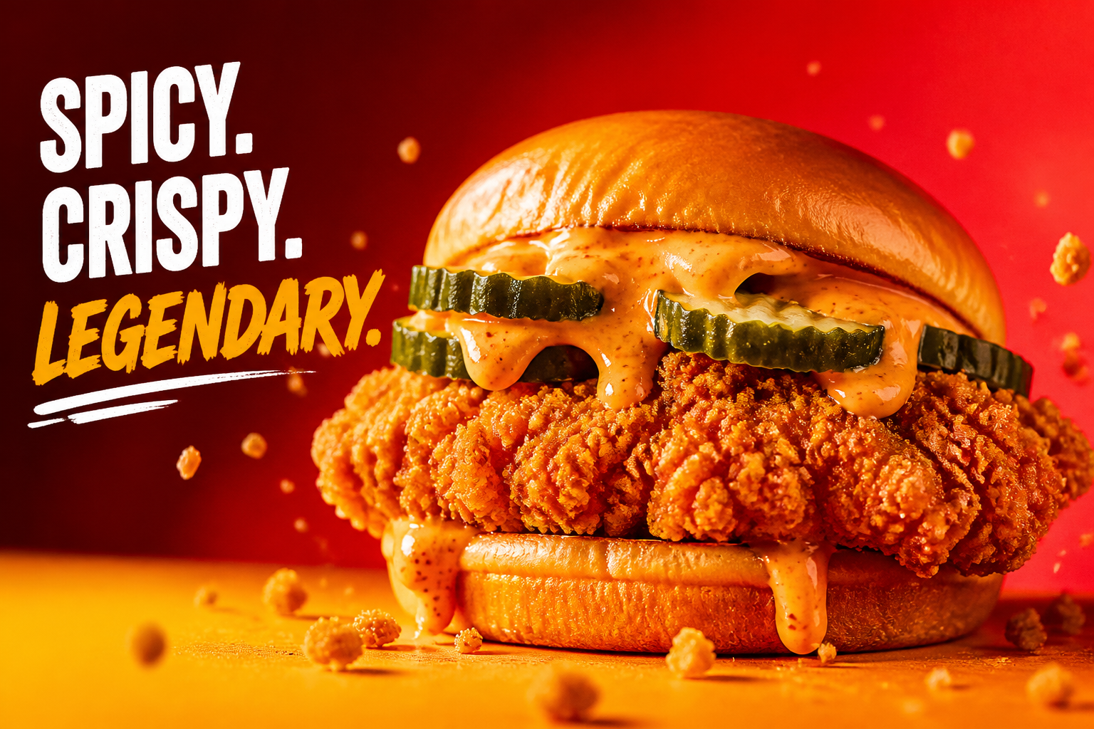 Fried chicken sandwich promo