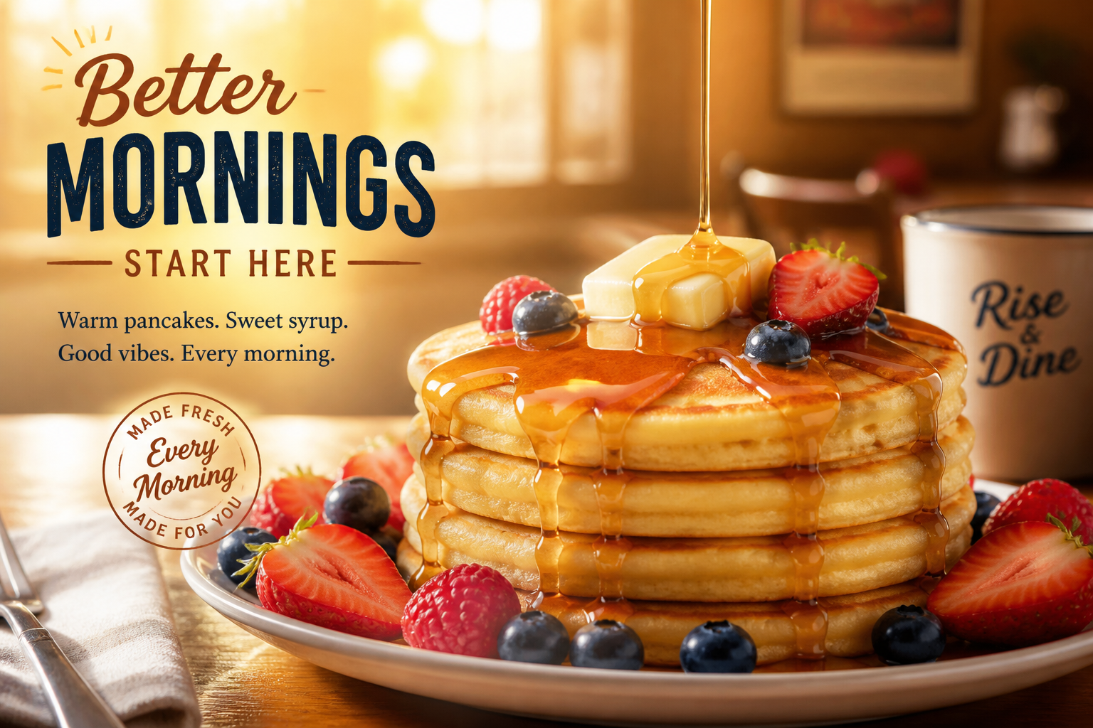 Breakfast pancake ad