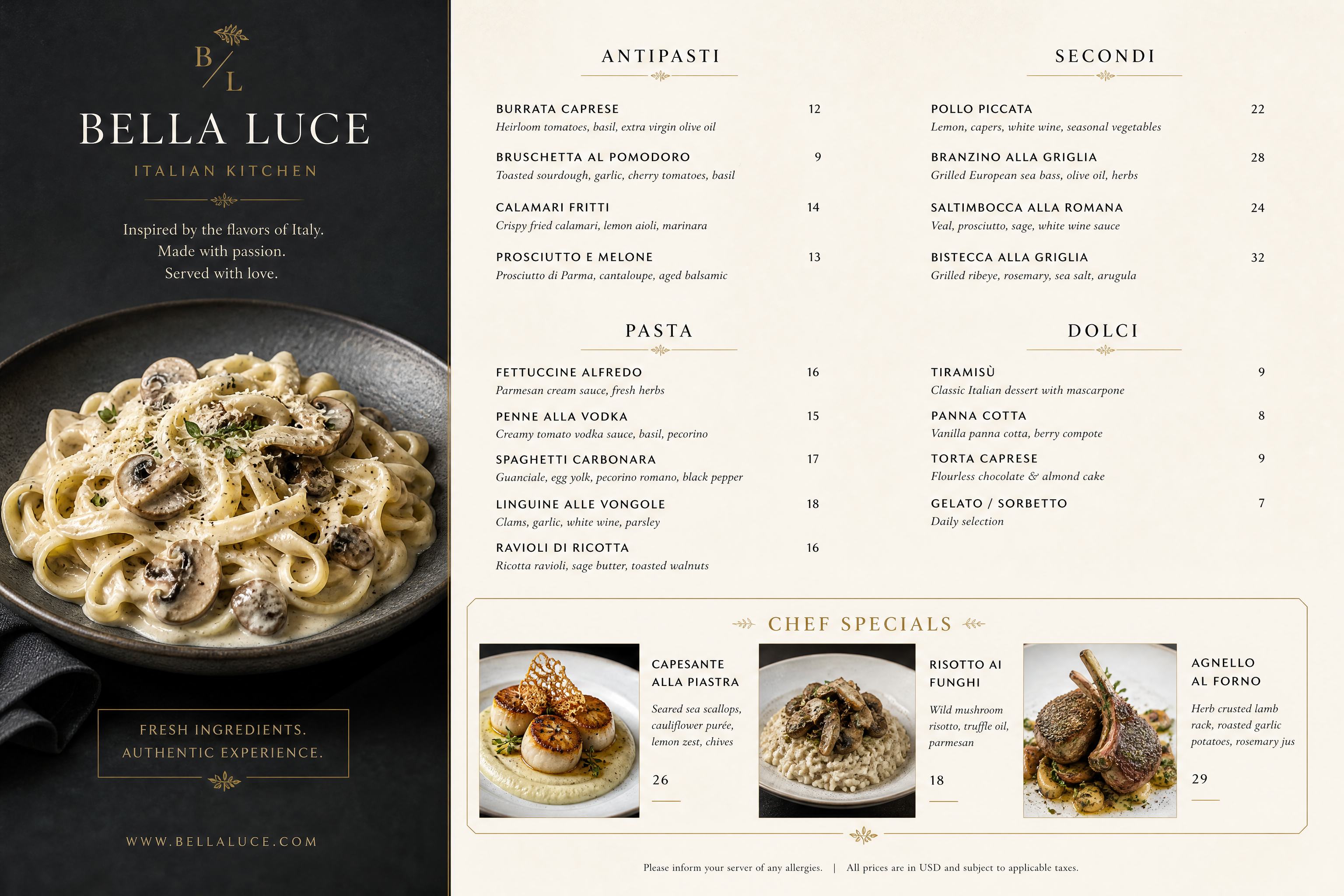 AI Food Menu Generator