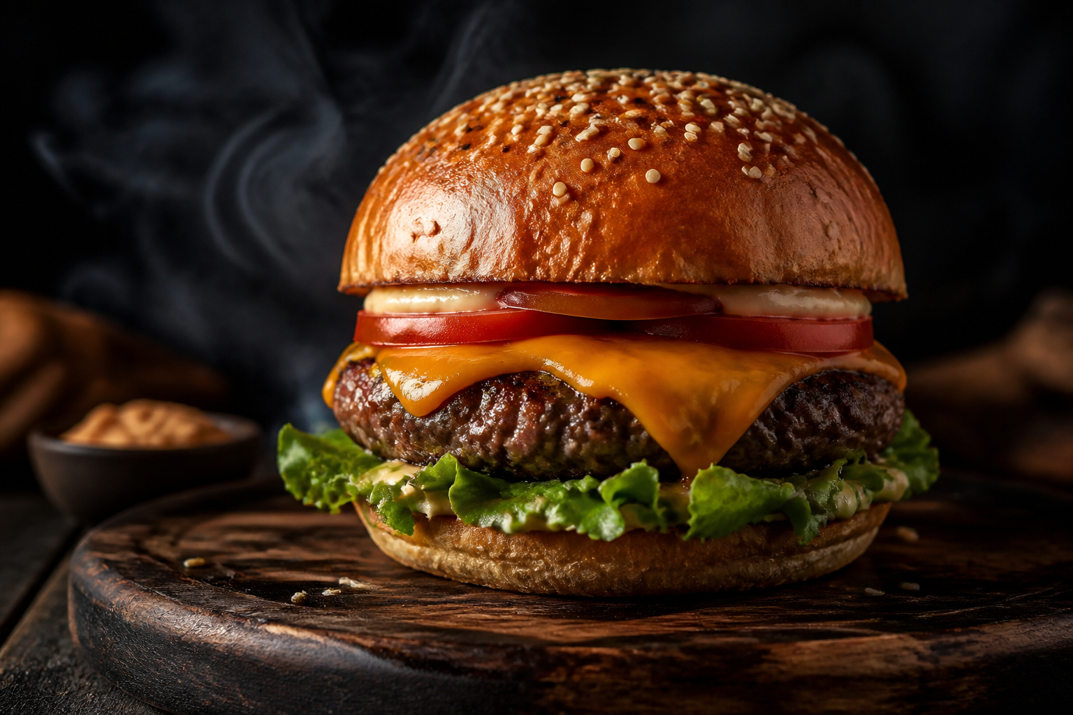 Artisan burger close-up