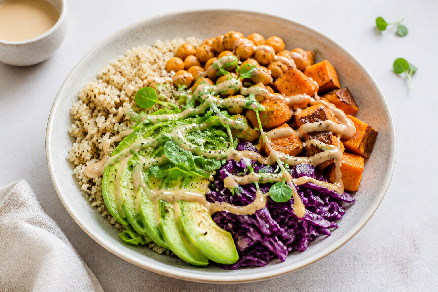 Bright vegan bowl