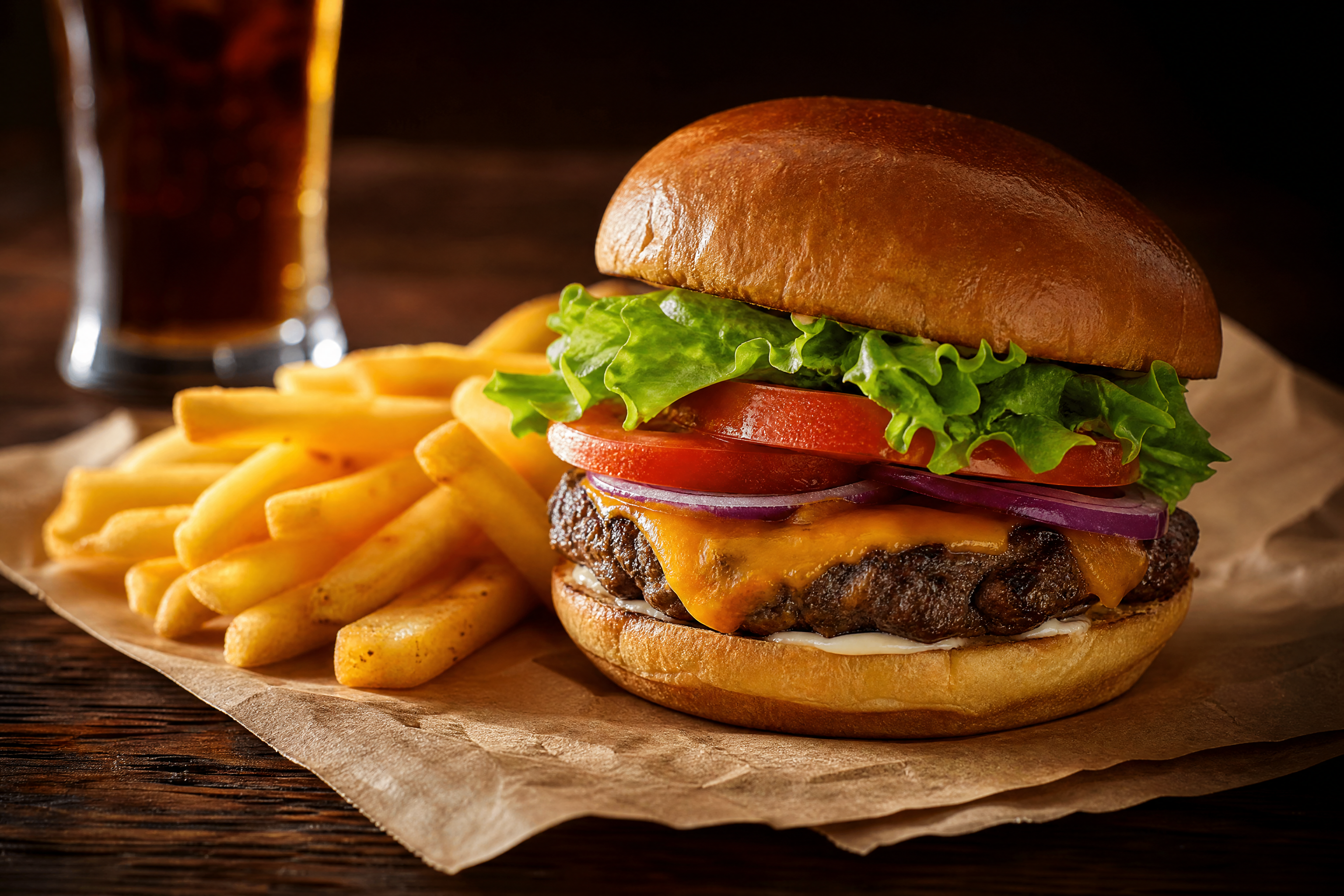 Premium burger ad poster (before)
