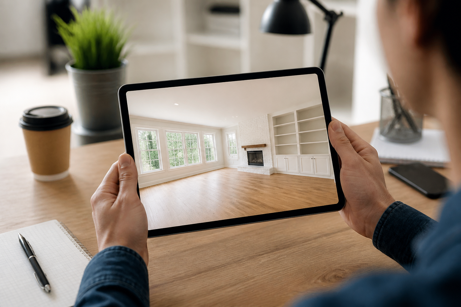 Upload an empty room photo