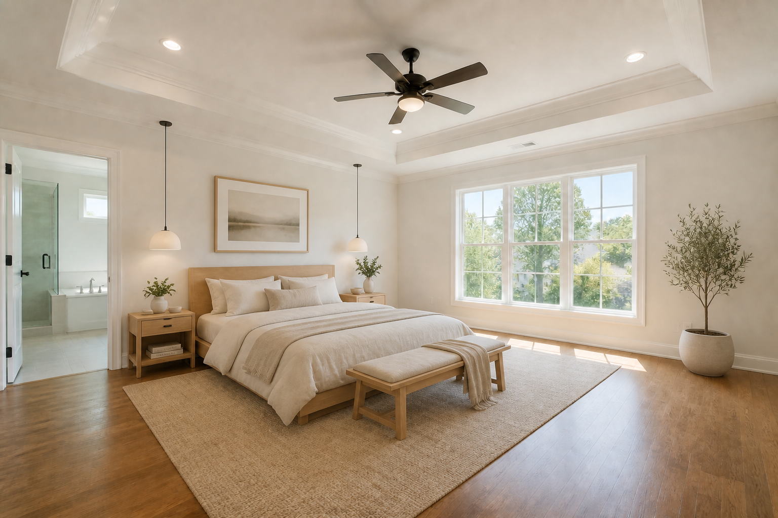 Scandinavian bedroom design (after)