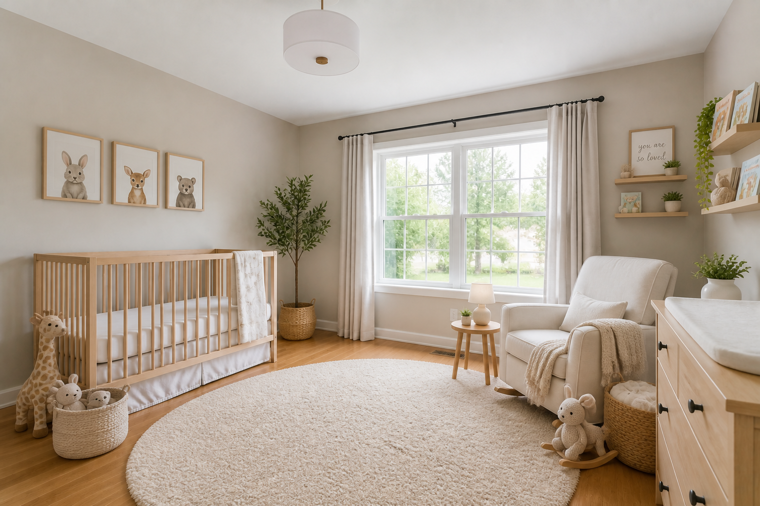 Furnished nursery (after)
